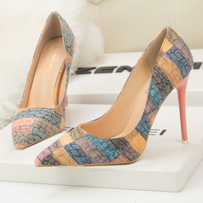 Asmxing 10.5CM Metal Sequins Dress Wedding Party Elegant Heeled Sandals