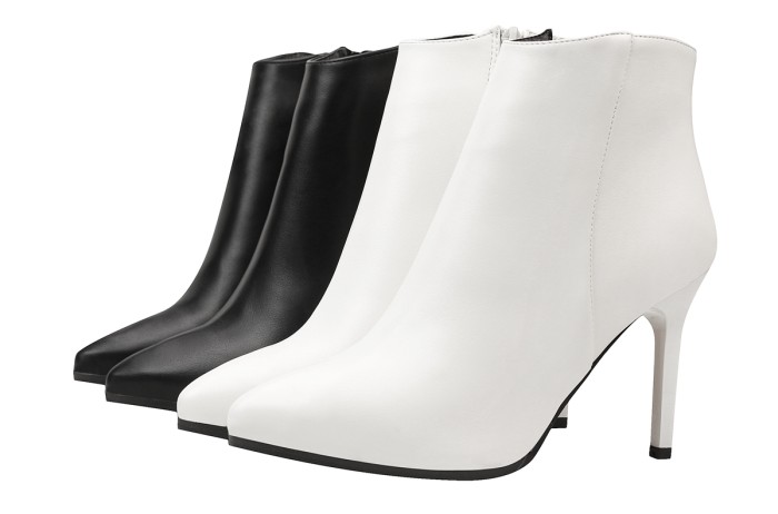 9.5CM Stiletto Martin Boots PU Booties