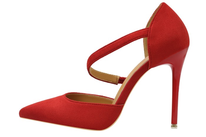 Asmxing 11CM Sexy Shallow Straps Pointed Hollow Sidecut Dress Wedding Party Elegant Heeled Sandals