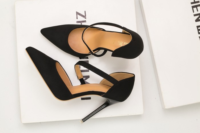 Asmxing 11CM Sexy Shallow Straps Pointed Hollow Sidecut Dress Wedding Party Elegant Heeled Sandals