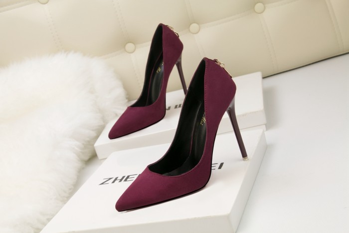 Asmxing 11CM Suede Shallow Pointed D buckle Dress Wedding Party Elegant Heeled Sandals