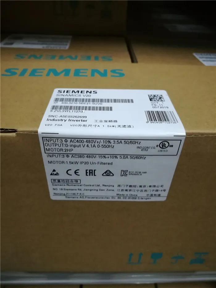 6SL3210-5BE21-5UV0 Siemens 100% Brandy Original new Factory Sealed