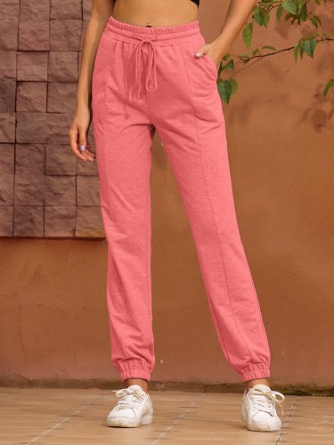 Summer Drawstrings Regular Pants