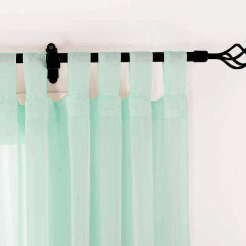 CUSTOM Scandina Mint Indoor Outdoor Sheer Curtain Voile Drapery