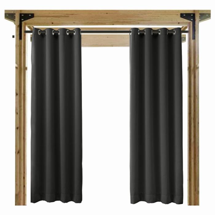 Blackout Waterproof Outdoor Curtain Patio Drapery Custom ROSE