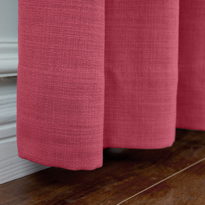Tab Top Faux Linen with Blackout Lined Window Curtain Panel LIZ