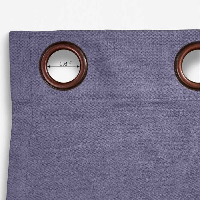 Antique Bronze Grommet Polyester Cotton Drapery With Blackout Lining Thermal Curtain Kantee