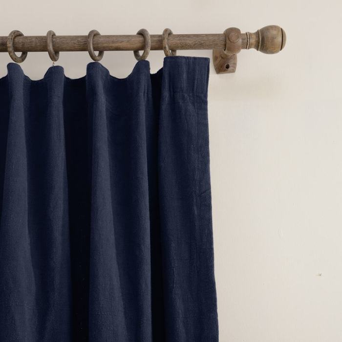 Cotton Linen Curtain Drapery Lined Curtain MASHA