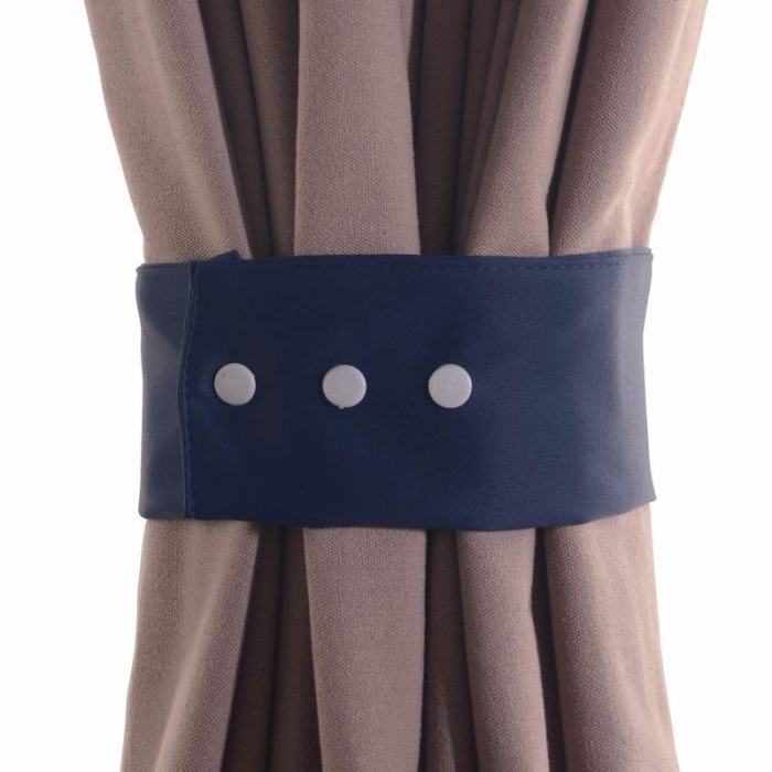 Set of 2 Curtain TieBack Holdback Each with Snap Polyester Blackout