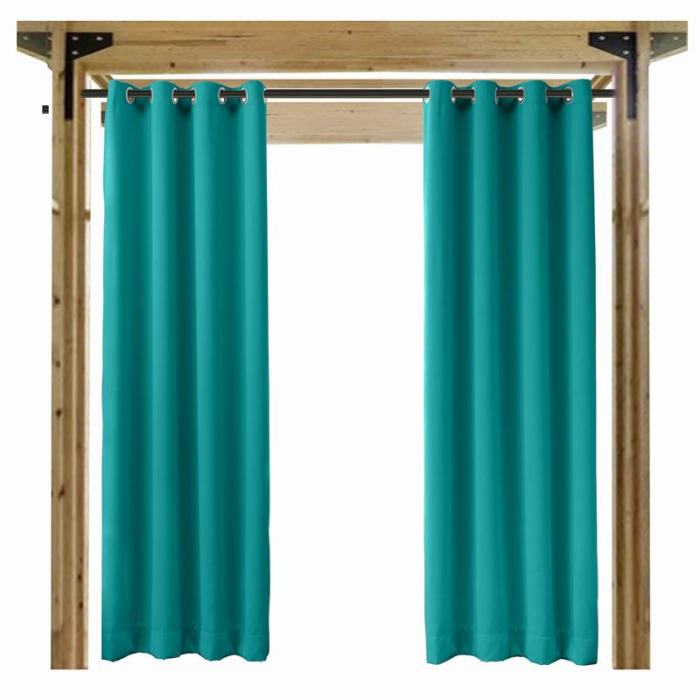 Blackout Waterproof Outdoor Curtain Patio Drapery Custom ROSE