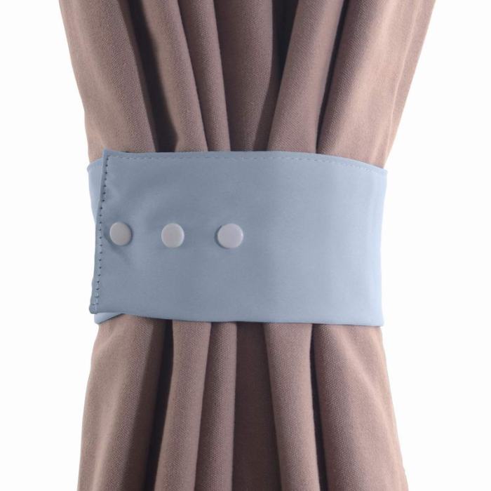 Set of 2 Curtain TieBack Holdback Each with Snap Polyester Blackout