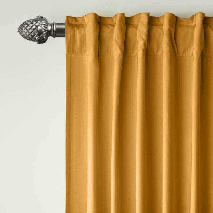 CUSTOM Birkin Orange Velvet Curtain Drapery With Lining For Traverse Rod Pole or Track