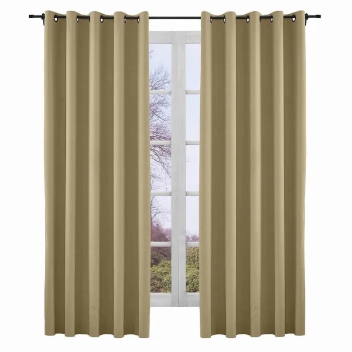 Yeffa Grommet Curtain Room Darkening Panel Blackout Lined