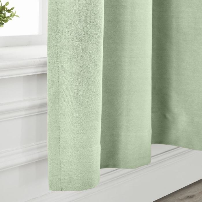 Grommet Cotton Blend Room Darkening Blackout Curtain with Liner Capri