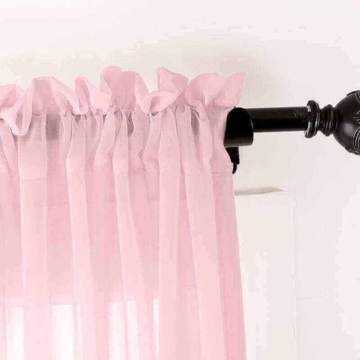 CUSTOM Scandina Pink Indoor Outdoor Sheer Curtain Voile Drapery