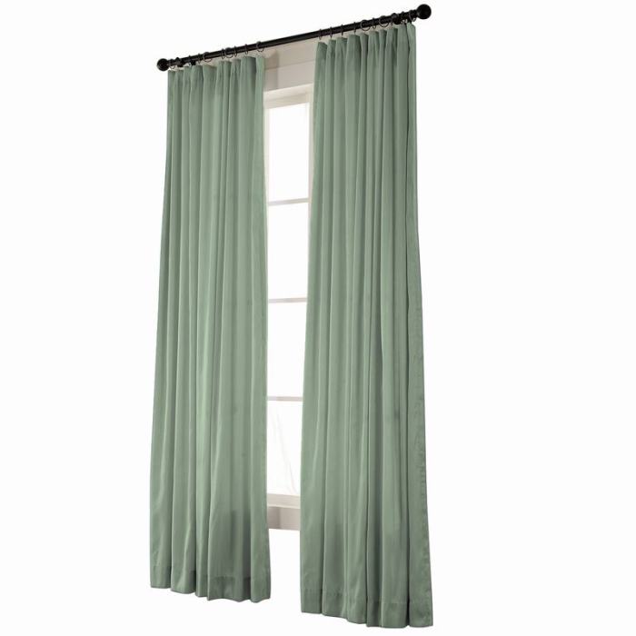 Textured Faux Dupioni Silk Curtain Drapery YUN