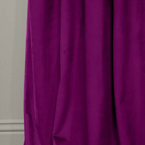 Flat Hook Velvet Curtain Drape with Blackout Lined For Track with Ring Clip or Traverse Rod and Rod with Rings Birkin