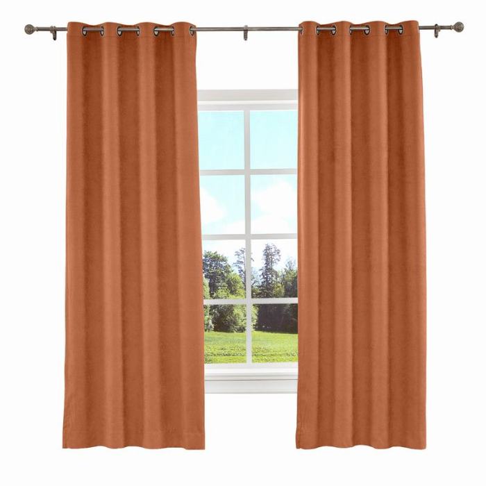 KANTE Polyester Cotton Drapery With Lining Curtains