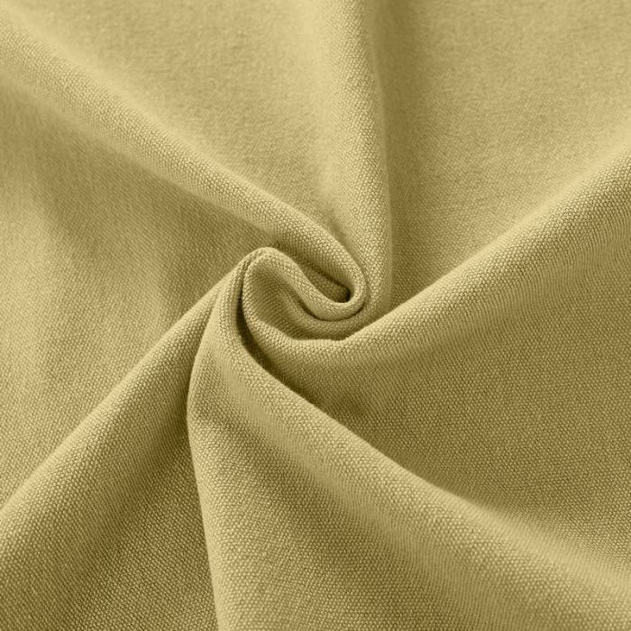 Grommet Cotton Blend Room Darkening Blackout Curtain with Liner Capri