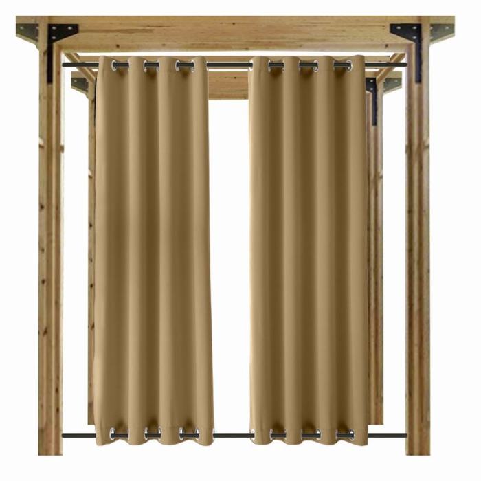 Blackout Waterproof Outdoor Curtain Patio Drapery Custom ROSE