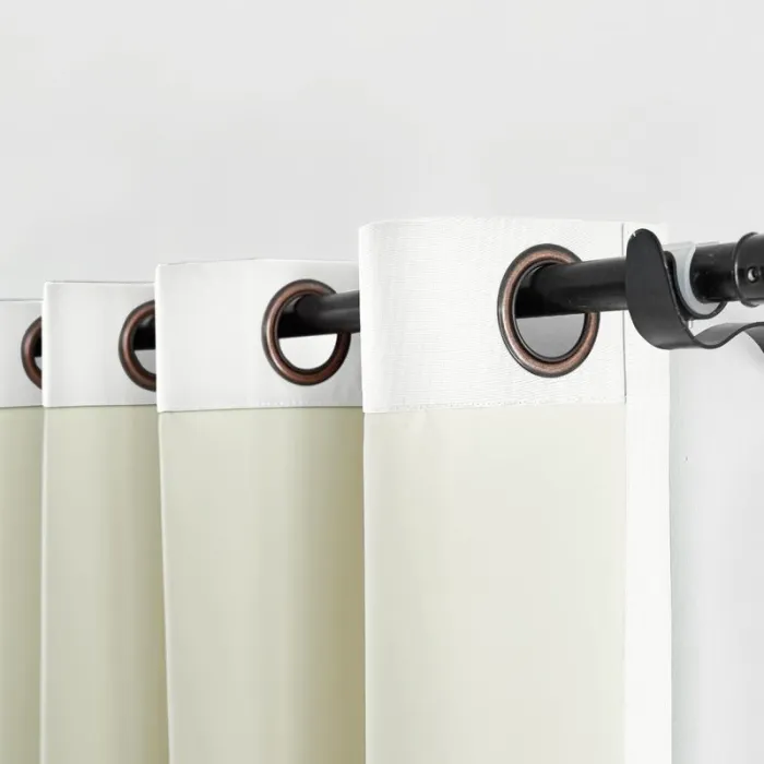 100% Blackout Curtain Grommet Drapery Foam Coated Curtain Saba