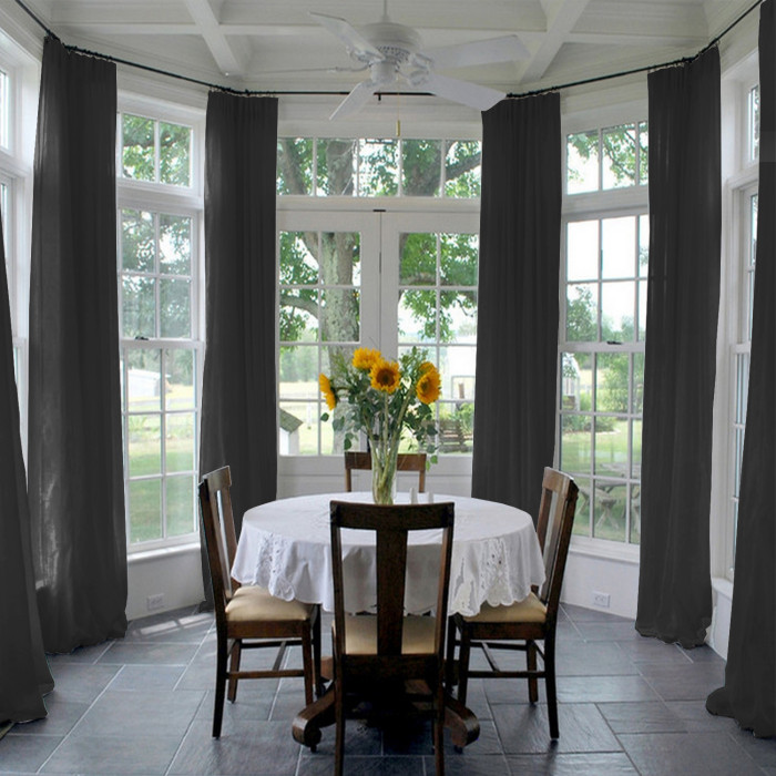 Indoor Outdoor Sheer Curtain Pinch Pleat Wide Opulent Voile Drape SCANDINA