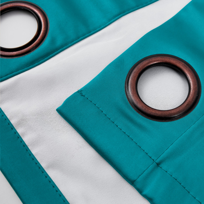 Polyester Cotton Silk Curtain Drape Panel in Antique Bronze Grommet with Blackout Lined LHZ