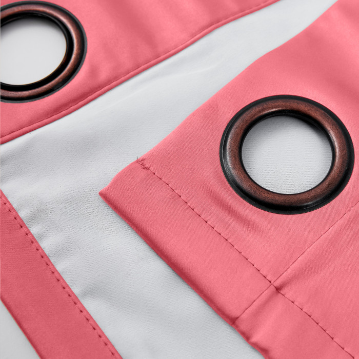 Polyester Cotton Silk Curtain Drape Panel in Antique Bronze Grommet with Blackout Lined LHZ