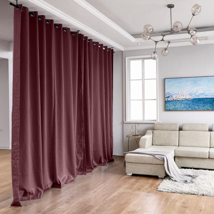 Hanging Rod Room Divider Curtain Kit for Any Space