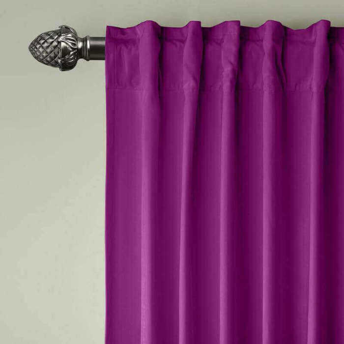CUSTOM Birkin Purple Velvet Curtain Drapery With Lining For Traverse Rod Pole or Track