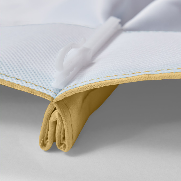 Polyester Cotton Silky Drape with Blackout Lined Pinch Pleated Window Curtain Panel LHZ