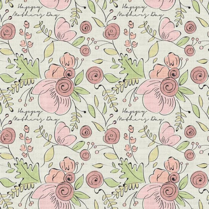 Floral Print Polyester Linen Curtain Drapery PIRATE