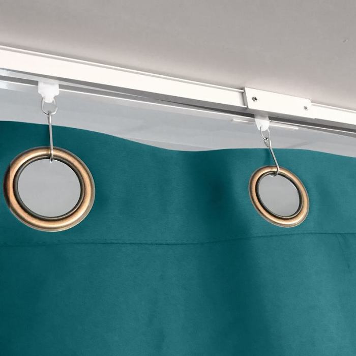 Ceiling Track Room Divider Flame Retardant Fireproof Curtain Kit for Any Space