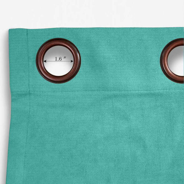 Antique Bronze Grommet Polyester Cotton Drapery With Blackout Lining Thermal Curtain Kantee