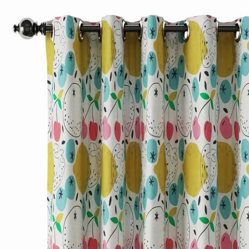 Summer Print Polyester Linen Curtain Drapery BODHI
