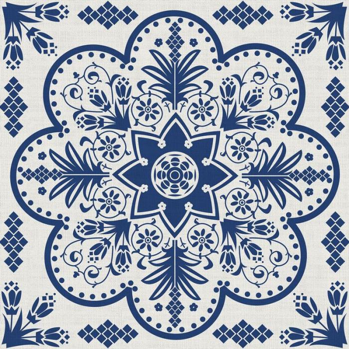 Floral Print Polyester Linen Curtain Drapery ADELAIDE