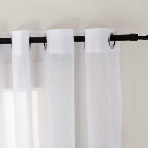 Nickel Grommet Gradient Ombre Sheer Curtain Tulle Gradual Drape HANNA