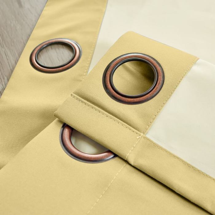 100% Blackout Curtain Grommet Drapery Foam Coated Curtain Saba