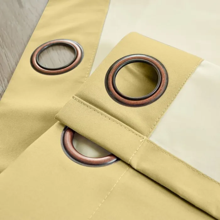 100% Blackout Curtain Grommet Drapery Foam Coated Curtain Saba