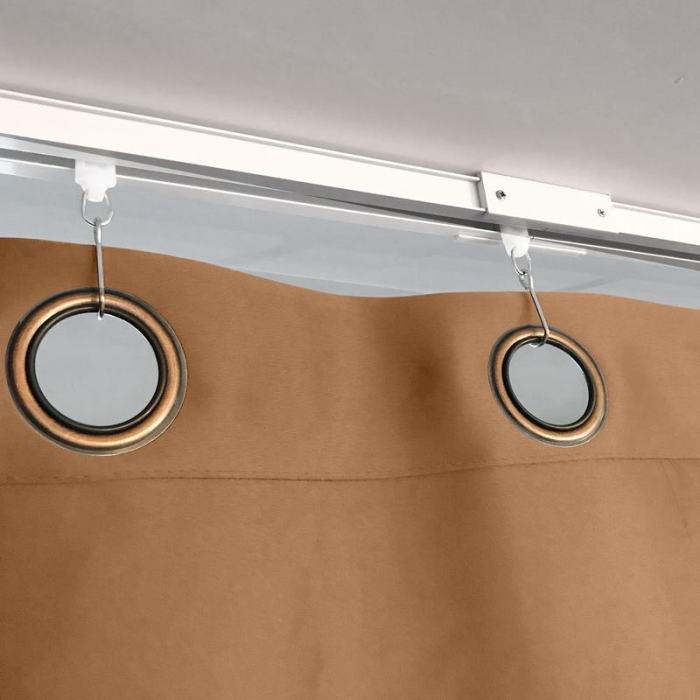Ceiling Track Room Divider Flame Retardant Fireproof Curtain Kit for Any Space