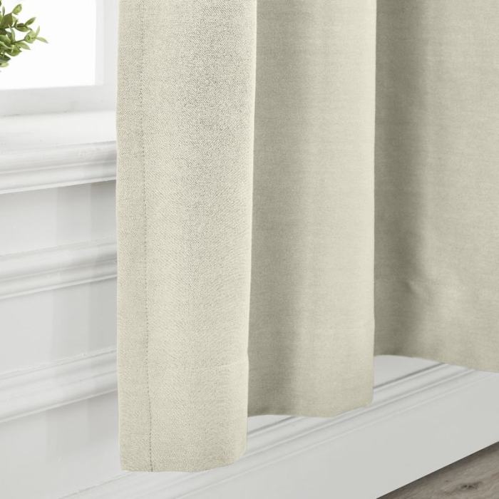 Grommet Cotton Blend Room Darkening Blackout Curtain with Liner Capri