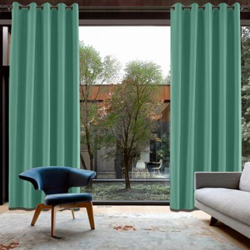 CUSTOM Capri Green Blackout Curtains with Liner