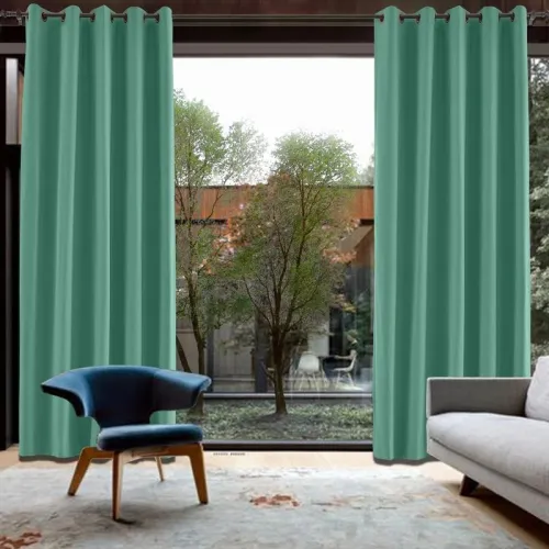 CUSTOM Capri Green Blackout Curtains with Liner