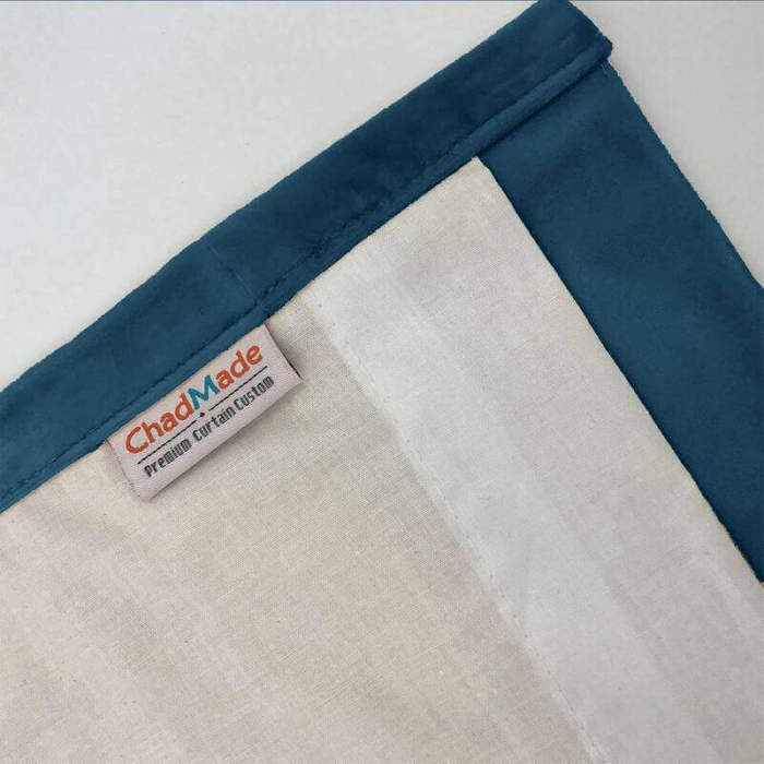 Flat Hook Velvet Curtain Drape with Blackout Lined For Track with Ring Clip or Traverse Rod and Rod with Rings Birkin