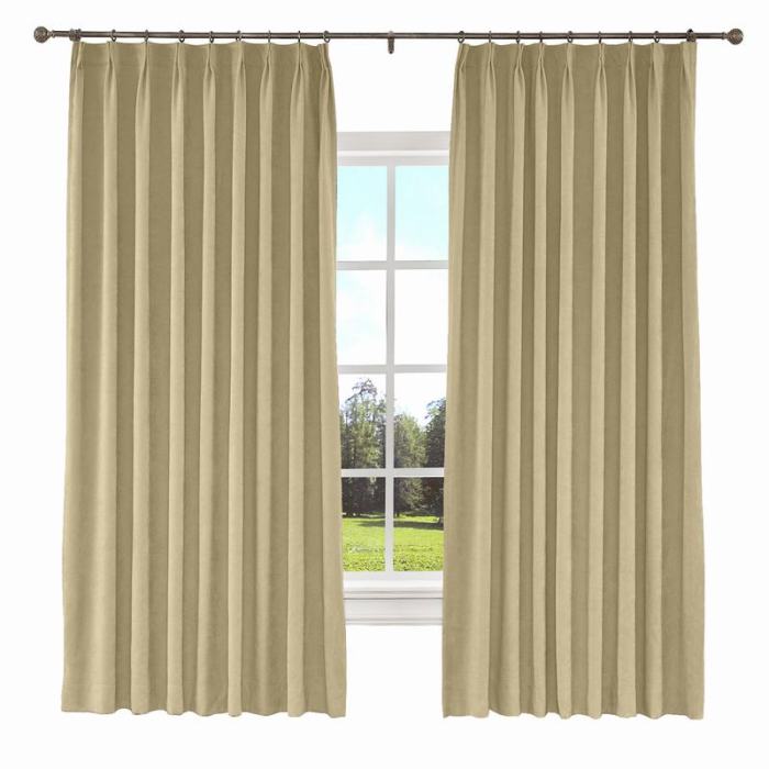 KANTE Polyester Cotton Drapery With Lining Curtains