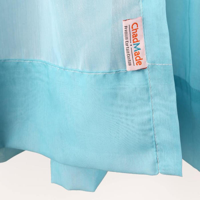 3 Inches Rod Pocket Gradient Ombre Sheer Curtain with 1 Inch Flange Tulle Gradual Sheer Drape HANNA