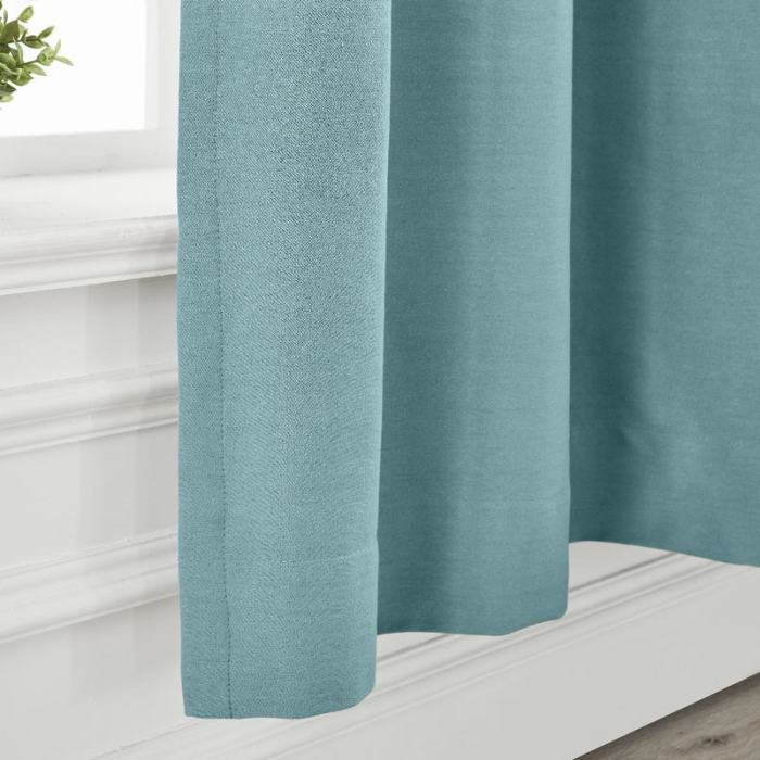 Grommet Cotton Blend Room Darkening Blackout Curtain with Liner Capri