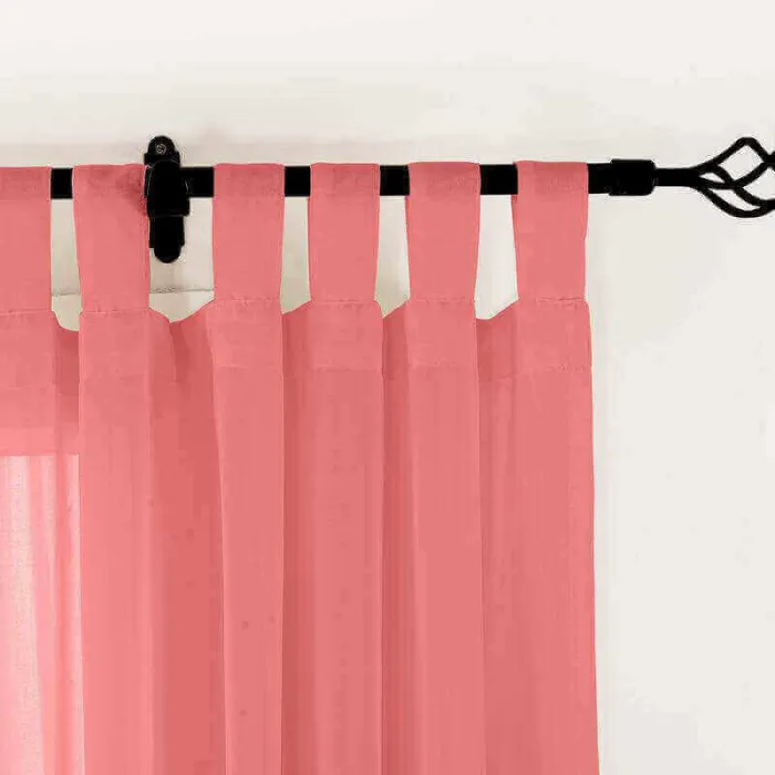CUSTOM Scandina Rose Indoor Outdoor Sheer Curtain Voile Drapery