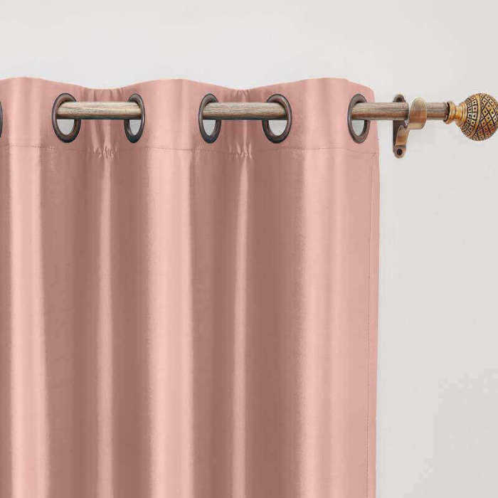 CUSTOM Lao Hang Zhou Coral Polyester Cotton Thermal Insulated Curtain