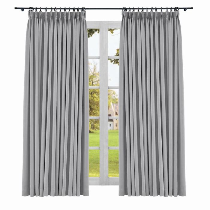 Yeffa Pinch Pleated Curtain Blackout Lined Drapery Window Panel
